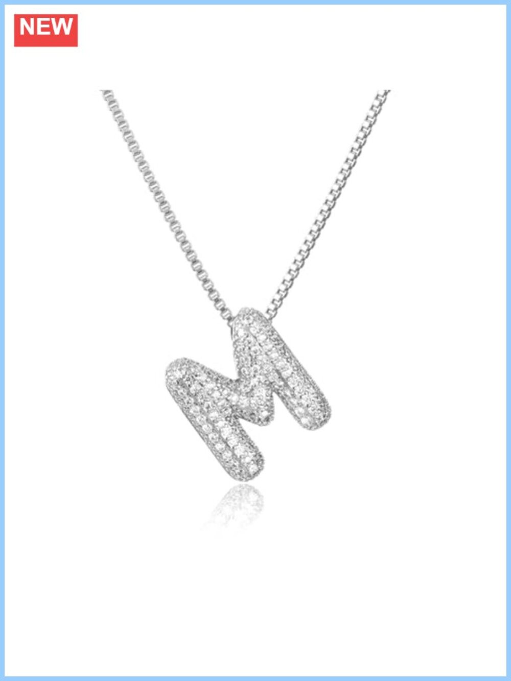 Gold Plated Cubic Zirconia Initial Letter Pendant Necklace Dainty Charm Jewelry